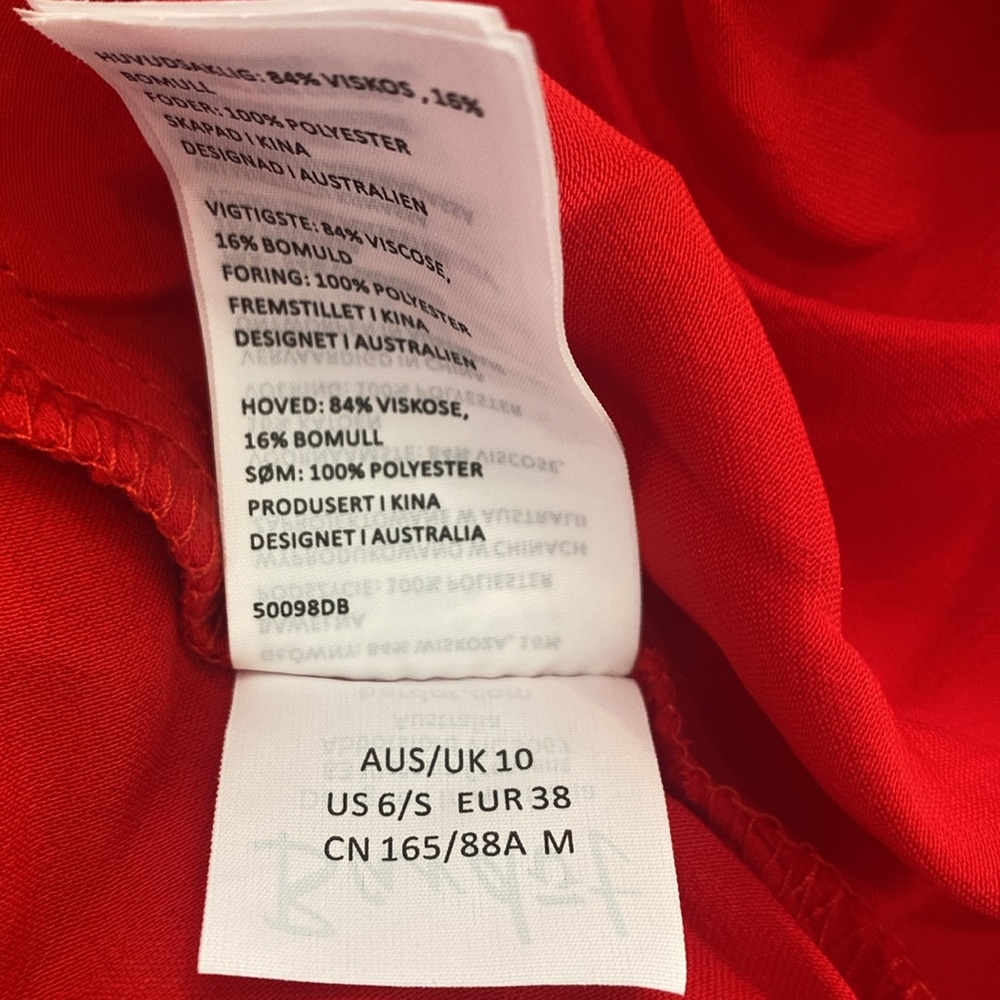 BARBOT RED SLIP DRESS    NWT - Picture 14 of 15